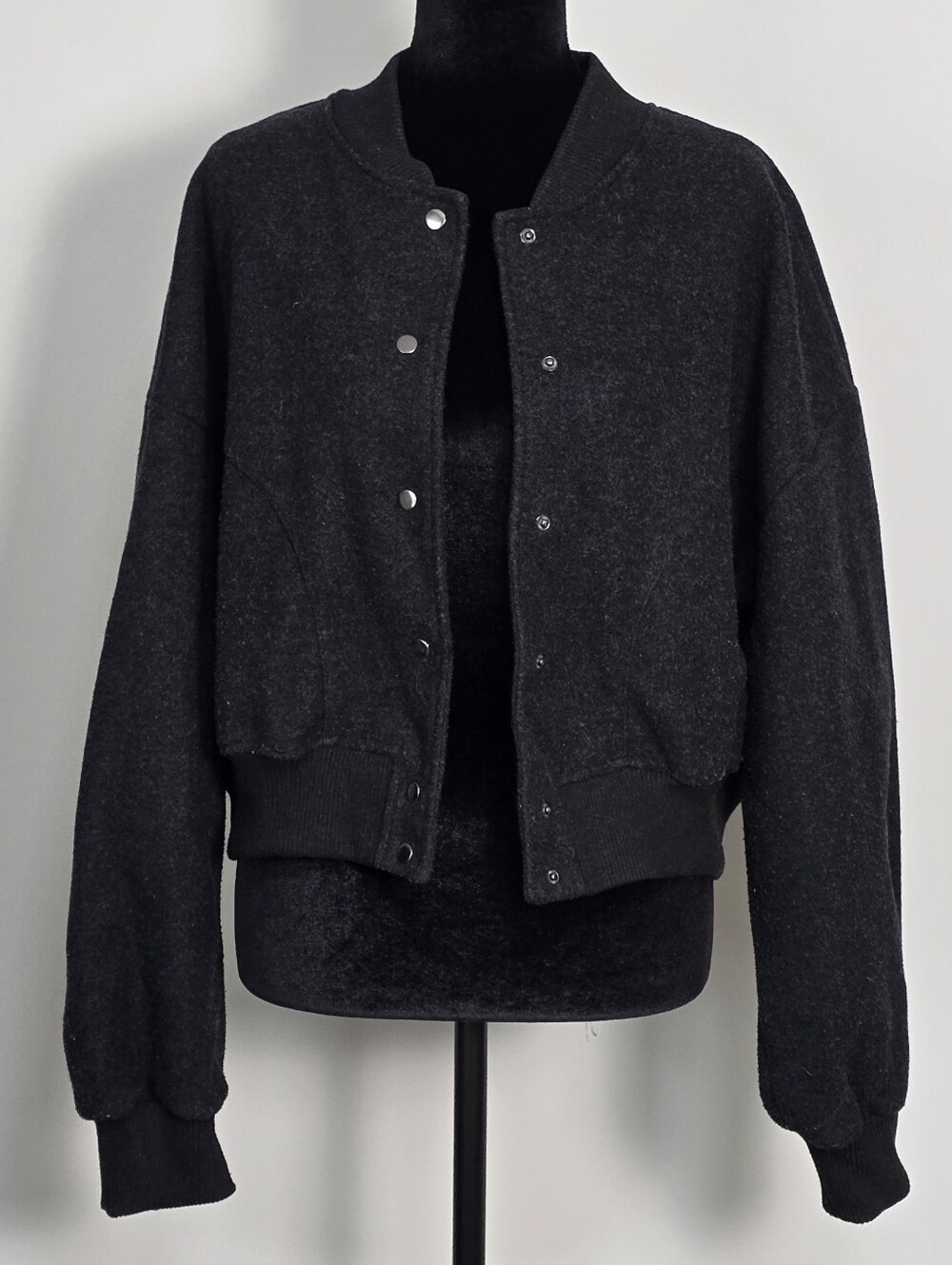 Zara Women's Black Bomber Jacket